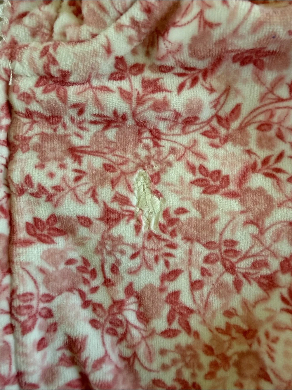 Ralph Lauren Terry Pink Floral Hoodie & Jogger Set 6m